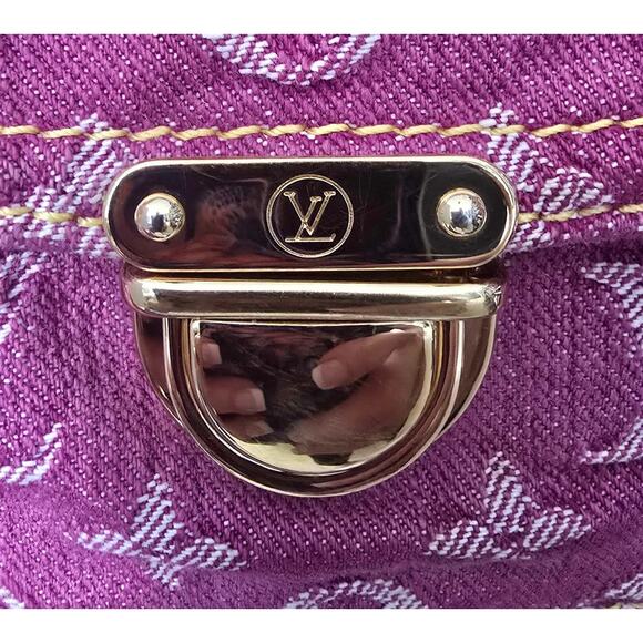 Louis Vuitton Baggy Shoulder Bag Pink Fuchsia Denim SD0036 - Picture 14 of 14